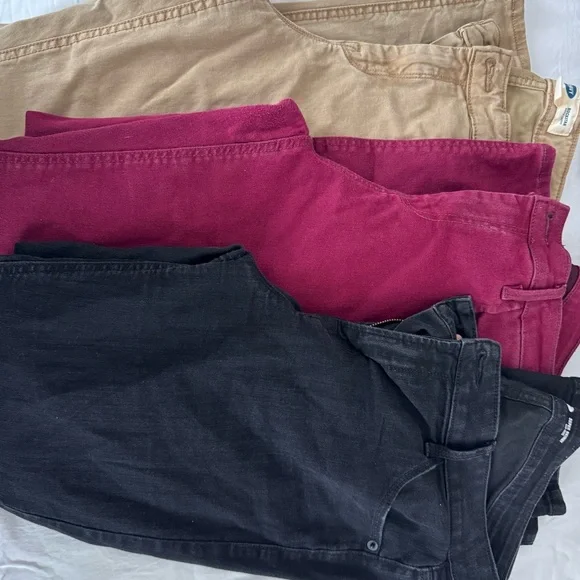 Old Navy Women's Skinny Pants - Black, Burgundy, Tan - Picture 1 of 7